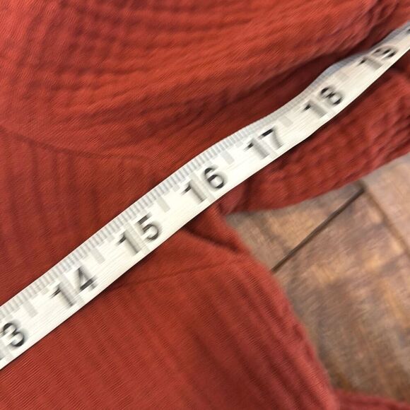 Free people acid wash lace collared blouse xs - Picture 8 of 9